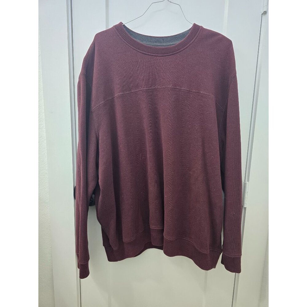 Arrow Mens Burgundy Crewneck Sweatshirt 2XL Cotton Blend Classic Fit - Picture 1 of 3